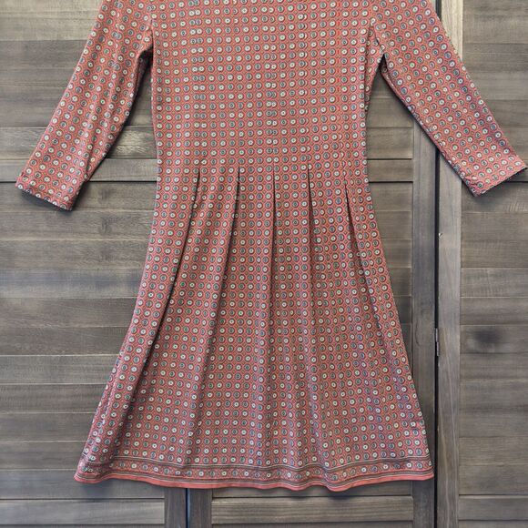 Max Studio Boho Modest Preppy Church ALine Dress‎ Size XS Stretch 3/4 Sleeves - Picture 9 of 14